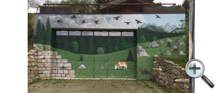 Fresque sur un garage